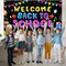 Welcome Back to School Banner Backdrop (Multicolor) 72.8"L x 43.3"W